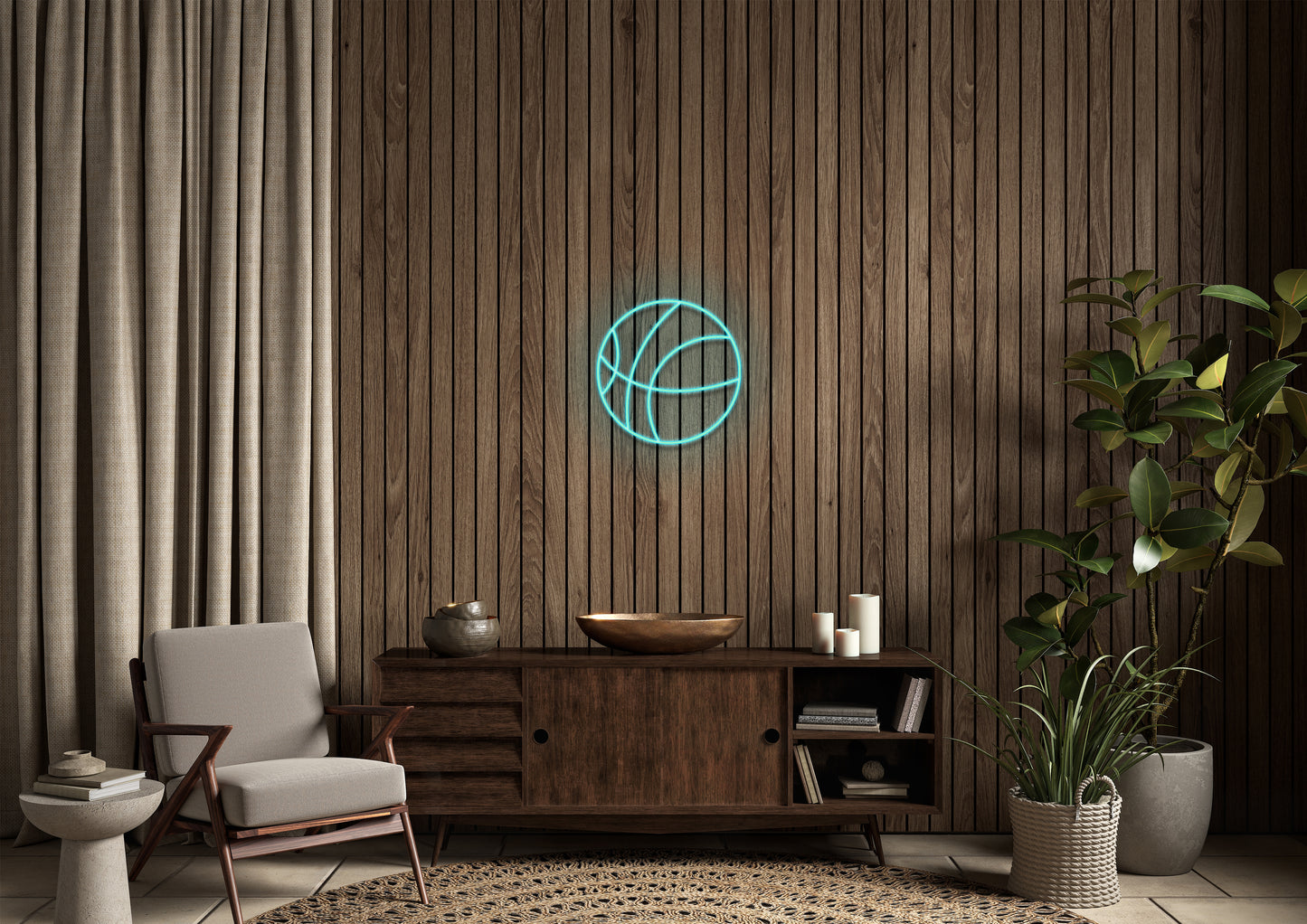 Basketball - Neon Sign