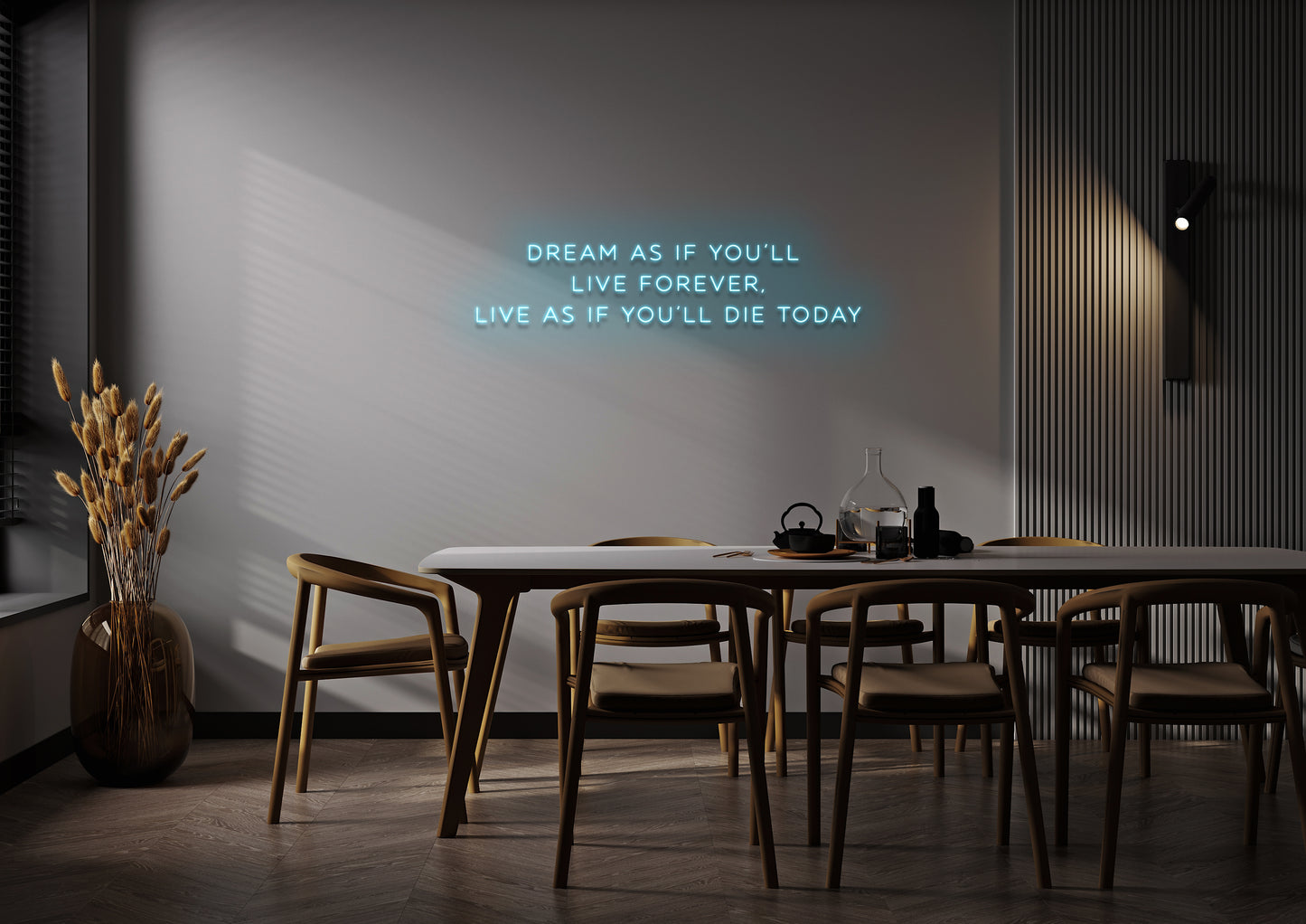 Live As If You'll Die Today - Neon Sign