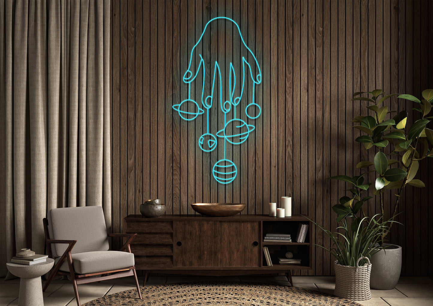 Planet Fingers - Neon Sign