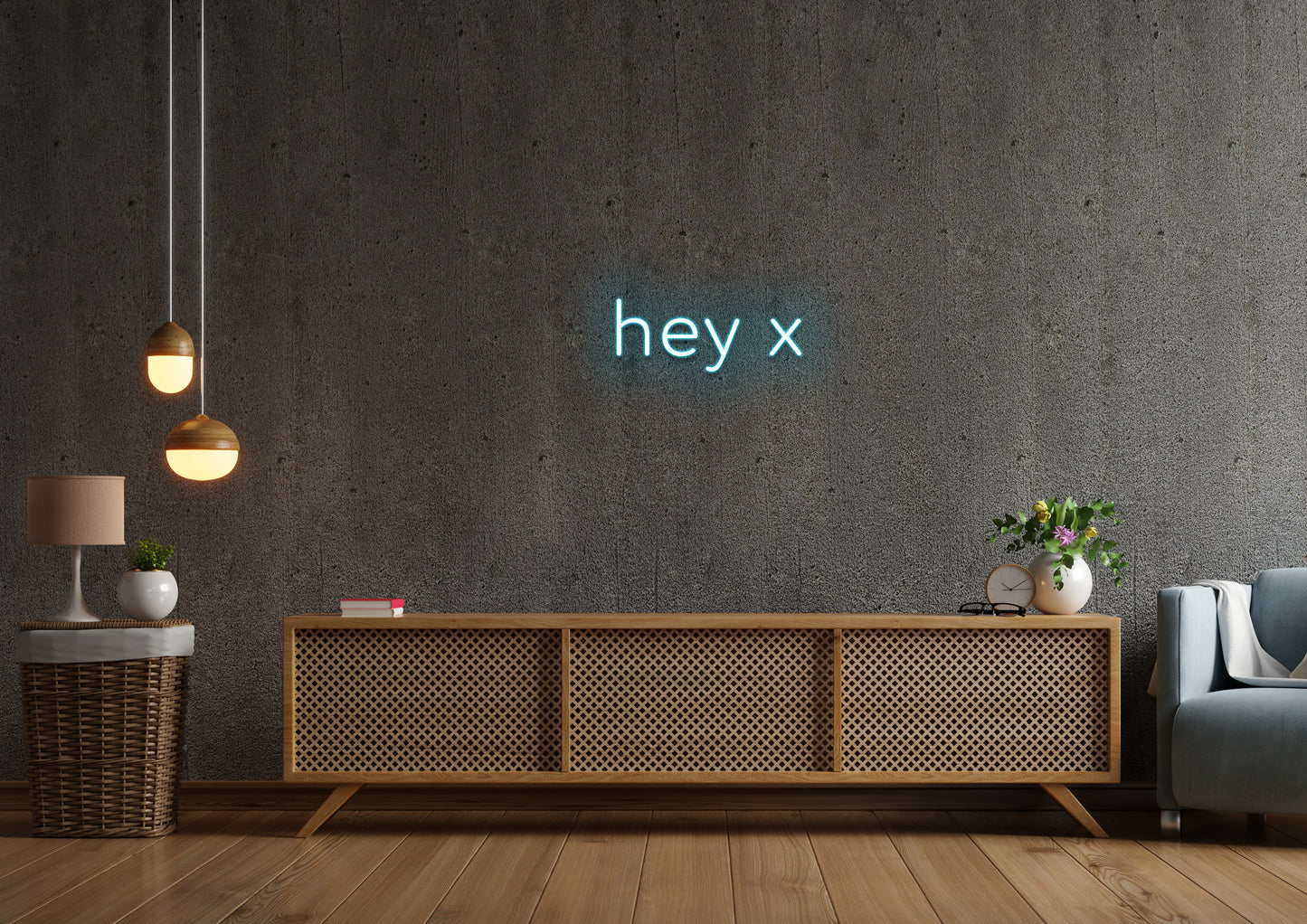hey x - Neon Sign