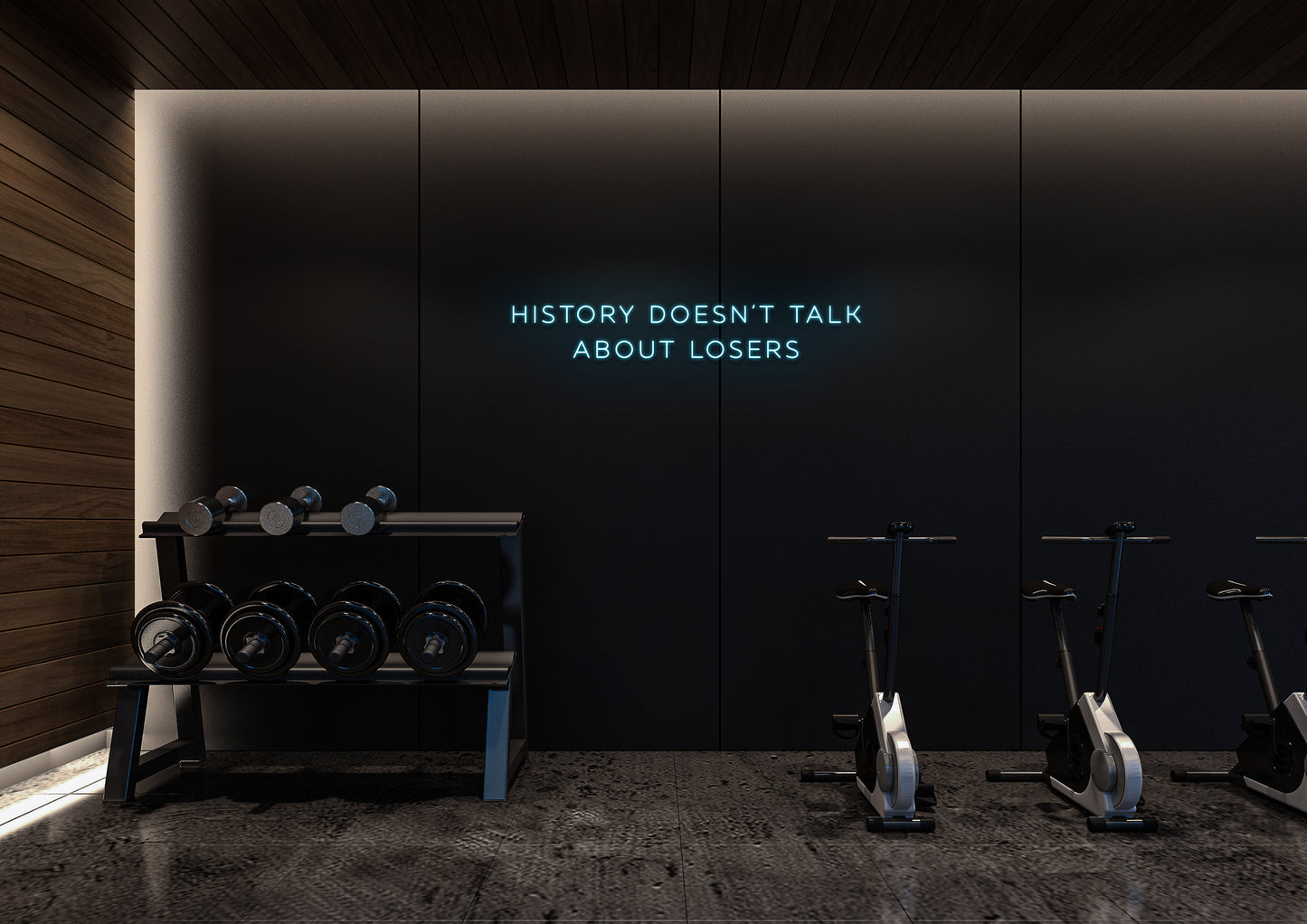 History Doesn't Talk About Losers - Neon Sign