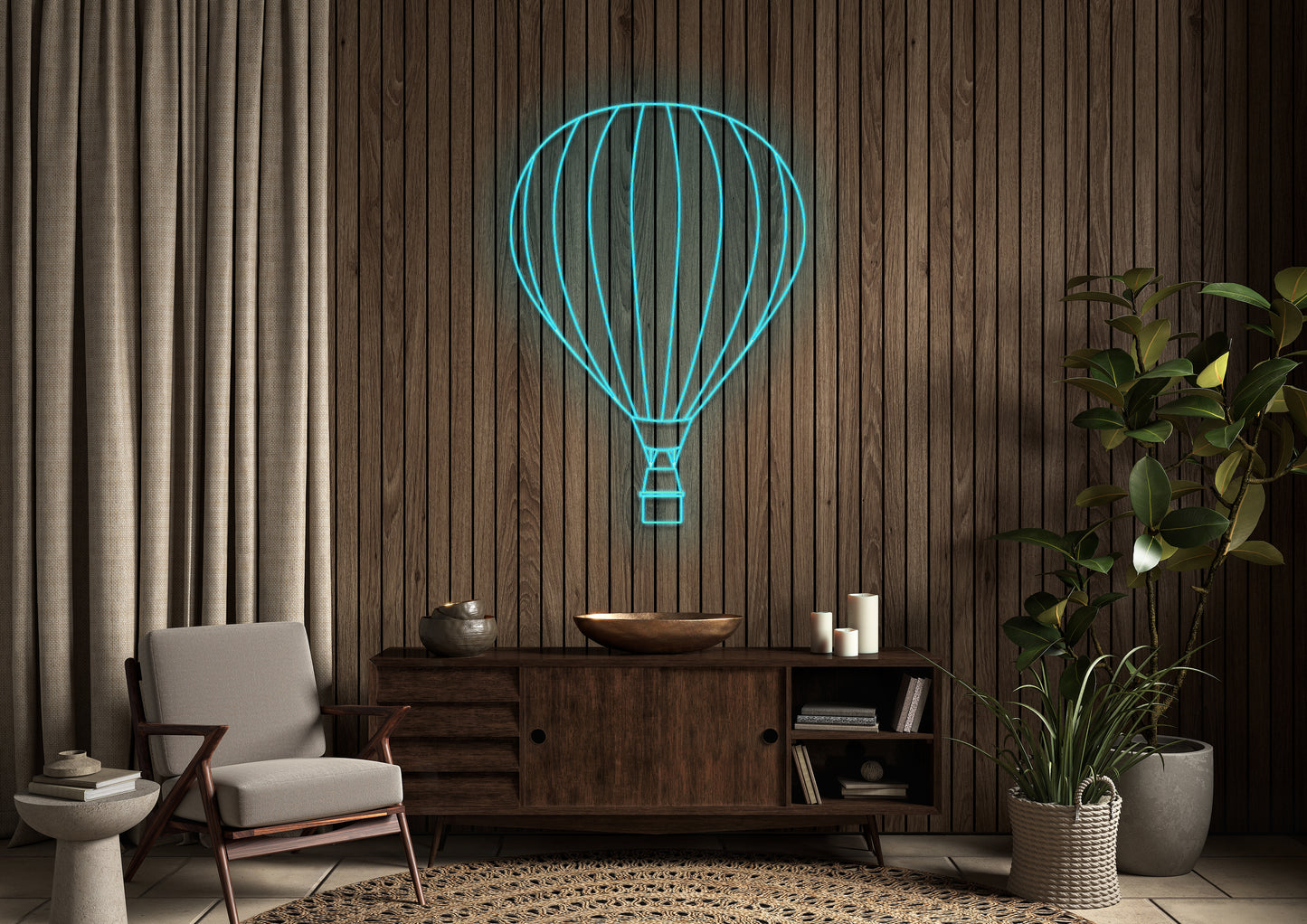 Hot Air-balloon- Neon Sign