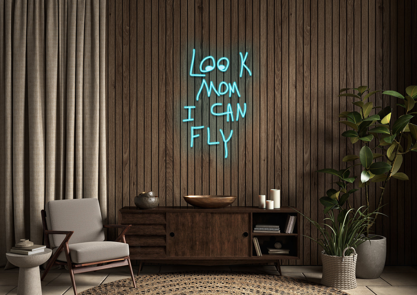 Look Mum I Can Fly - Neon Sign