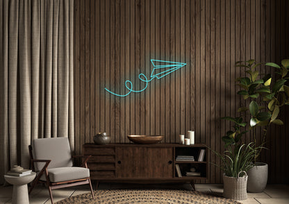 Paper Plane - Neon Sign