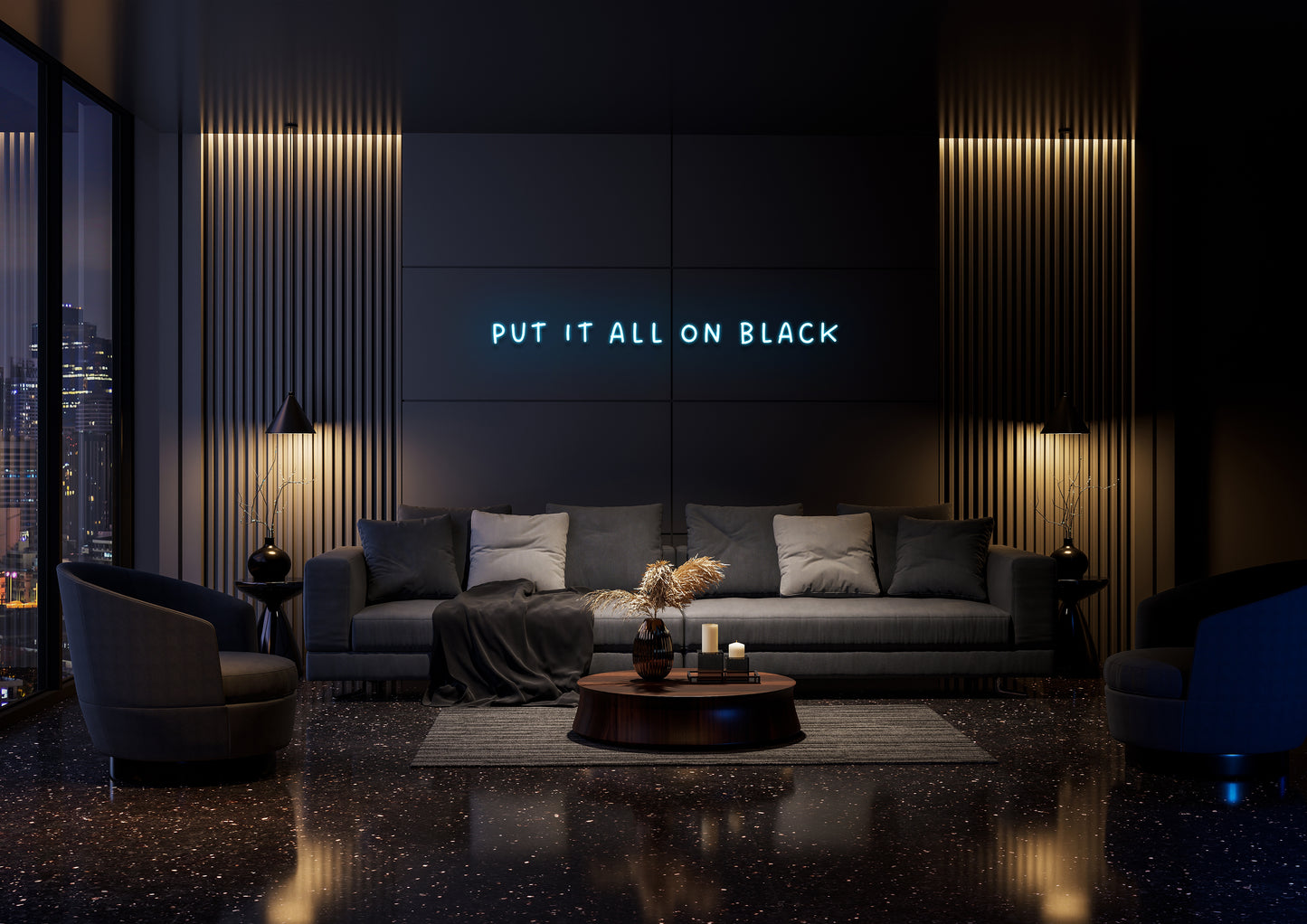Put It All On Black - Neon Sign
