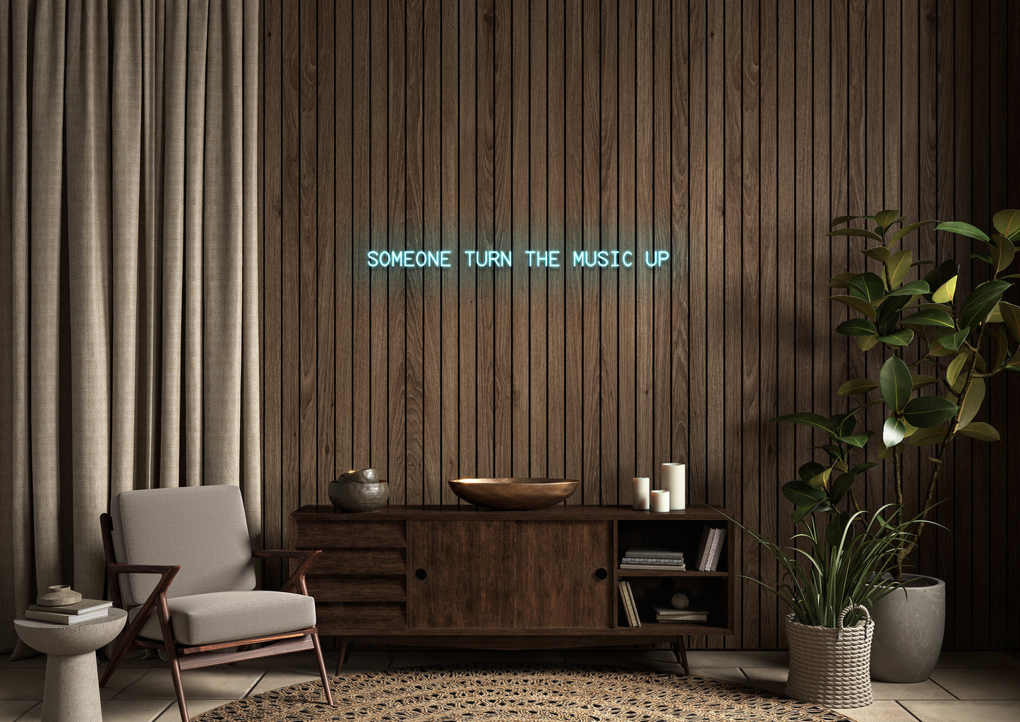 Someone Turn The Music Up - Neon Sign