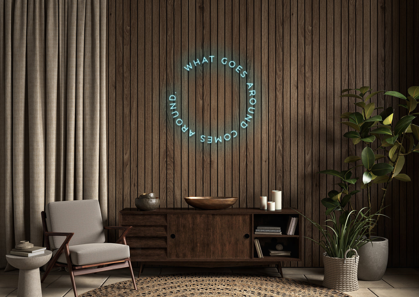 What Goes Around Comes Around - Neon Sign