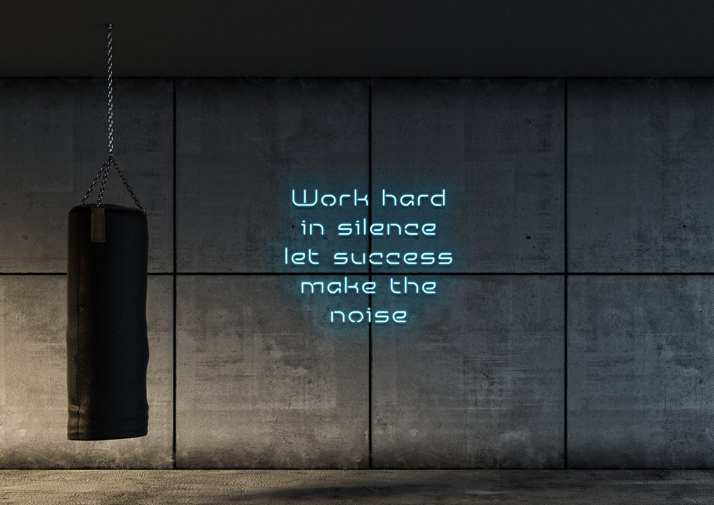 Work Hard In Silence - Neon Sign