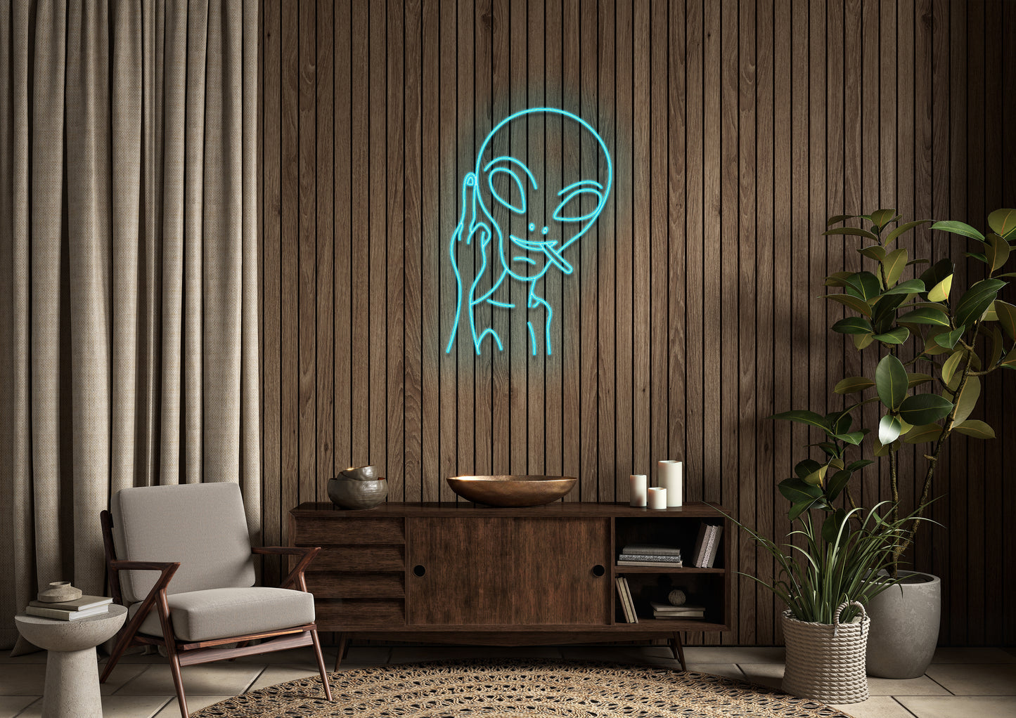 Naughty Alien - Neon Sign