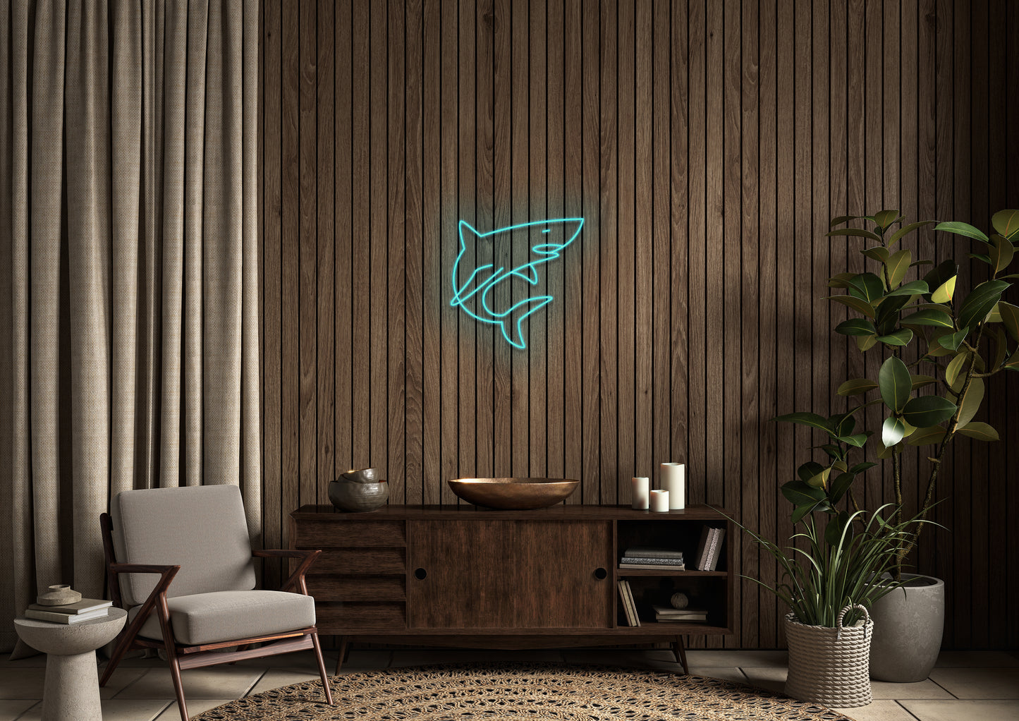 Shark - Neon Sign