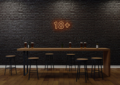 18+ - Neon Sign