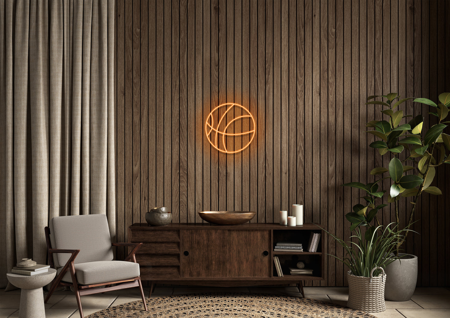 Basketball - Neon Sign