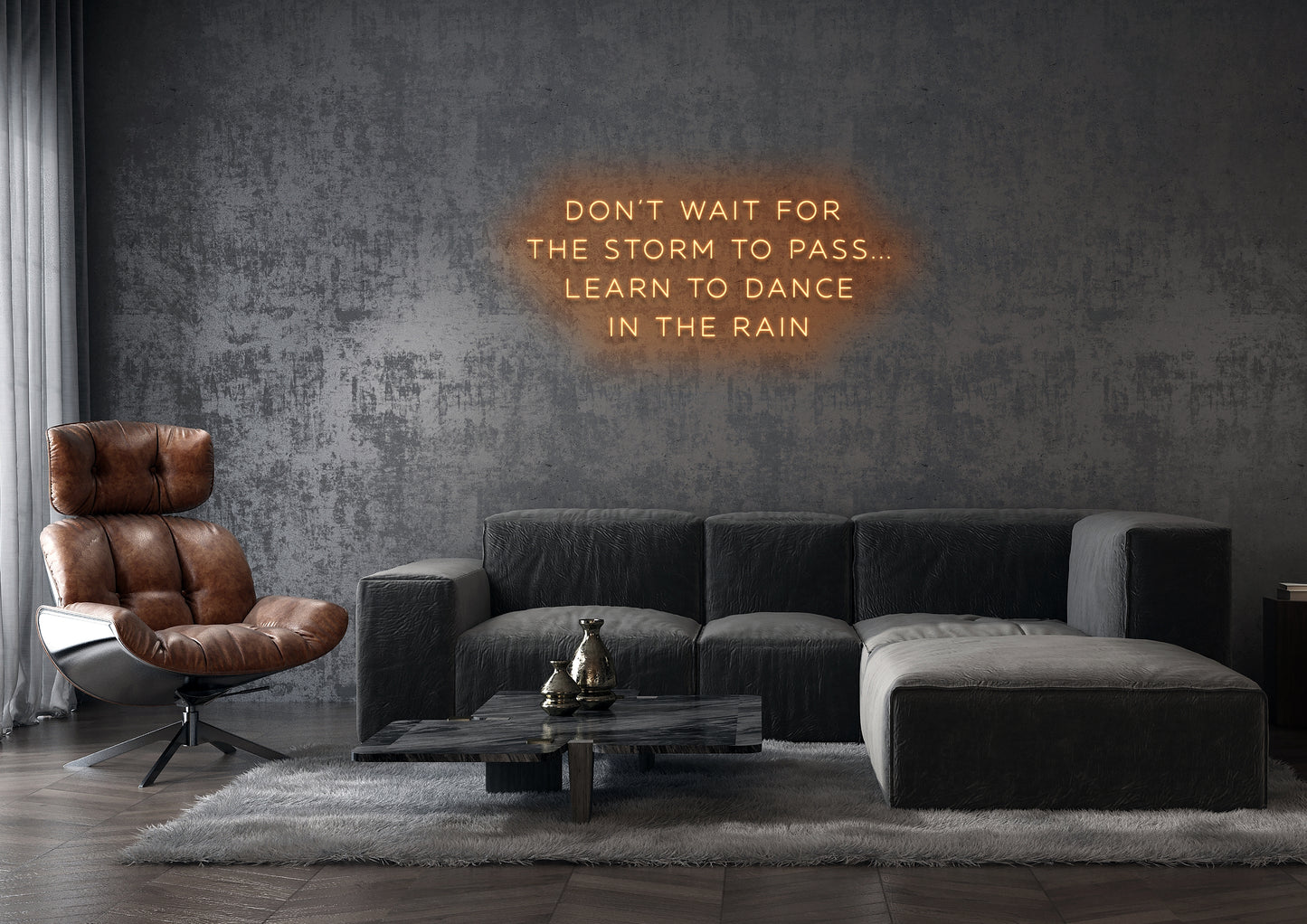 Dance in the Rain- Neon Sign