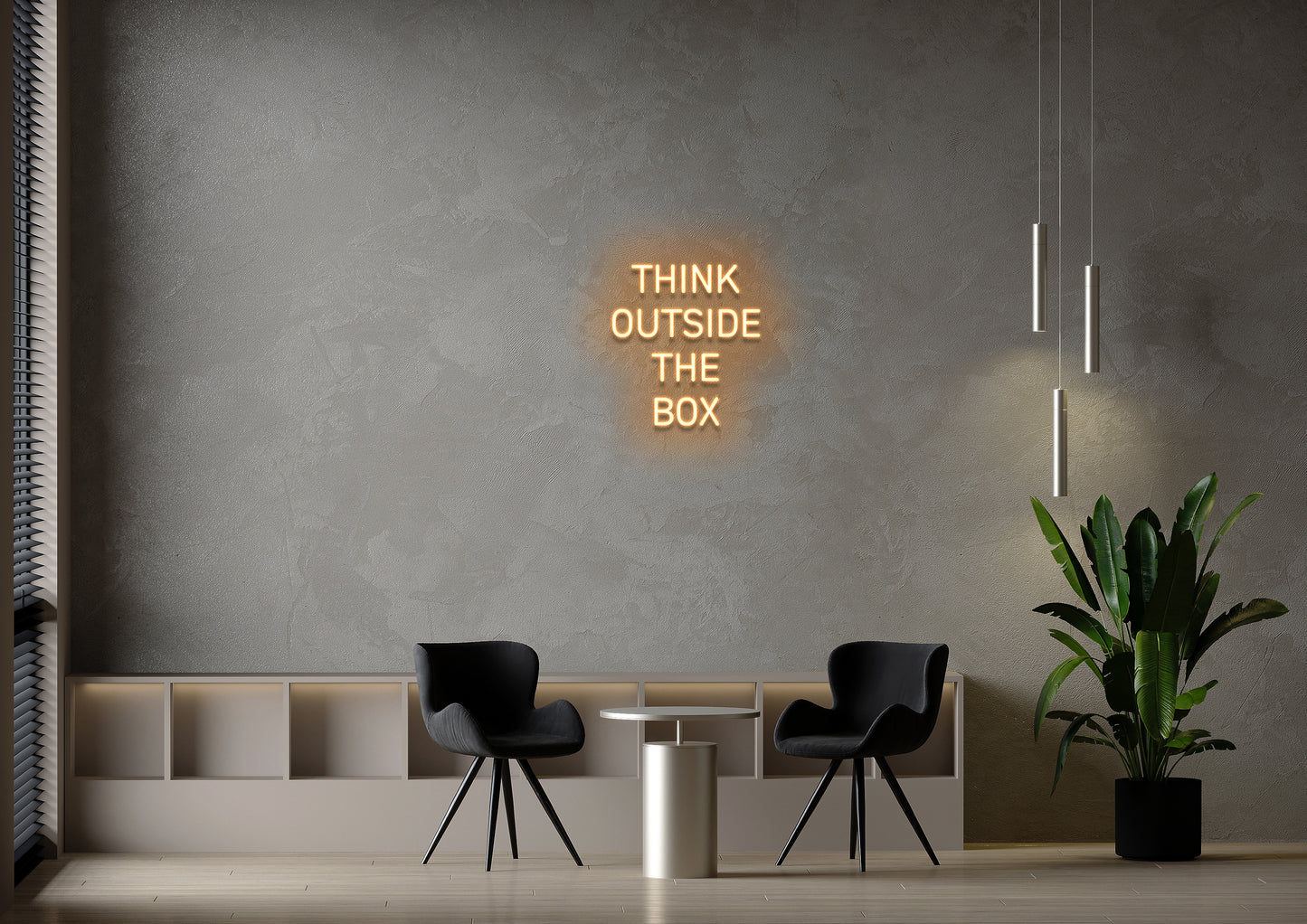 Think Outside The Box (No Box) - Neon Sign