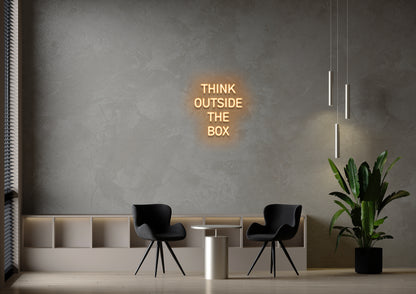 Think Outside The Box (No Box) - Neon Sign