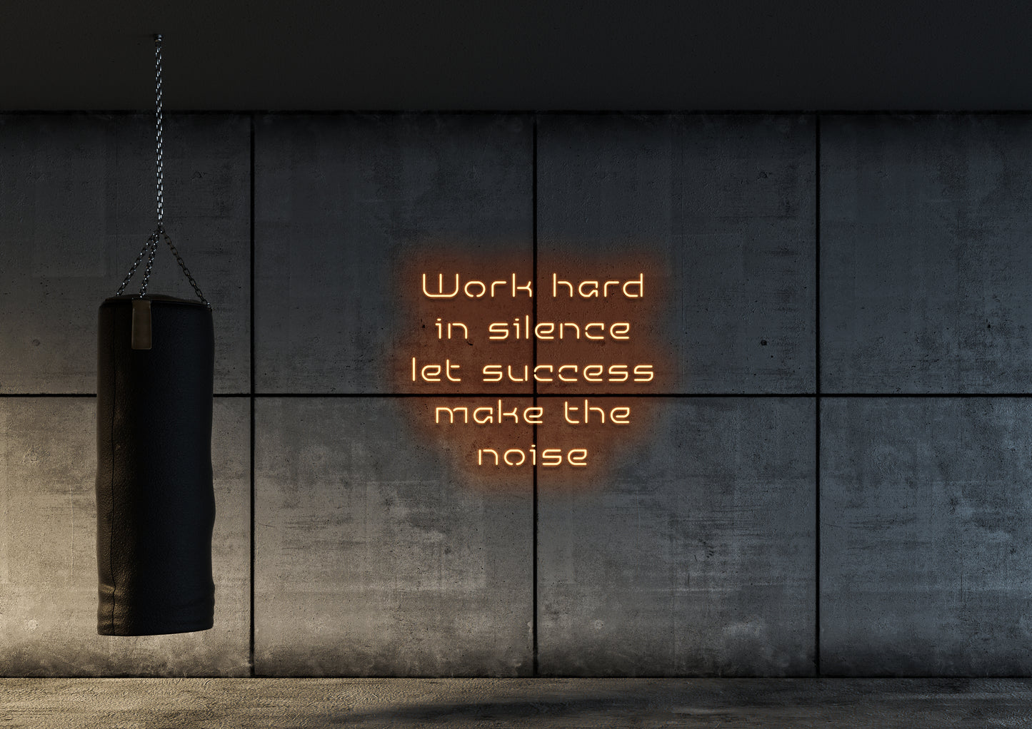 Work Hard In Silence - Neon Sign