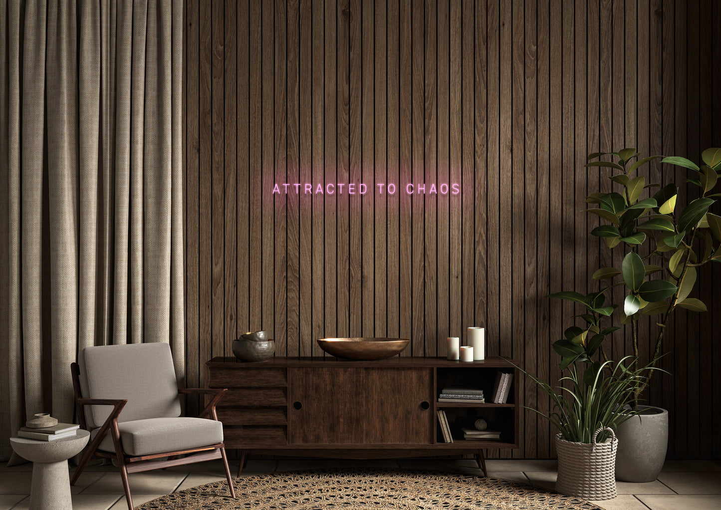 Attracted To Chaos  - Neon Sign