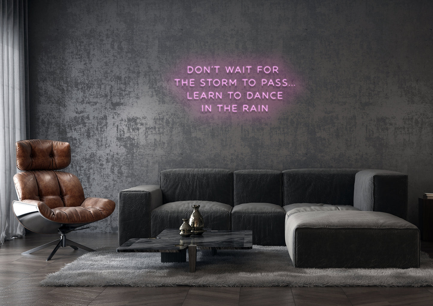 Dance in the Rain- Neon Sign