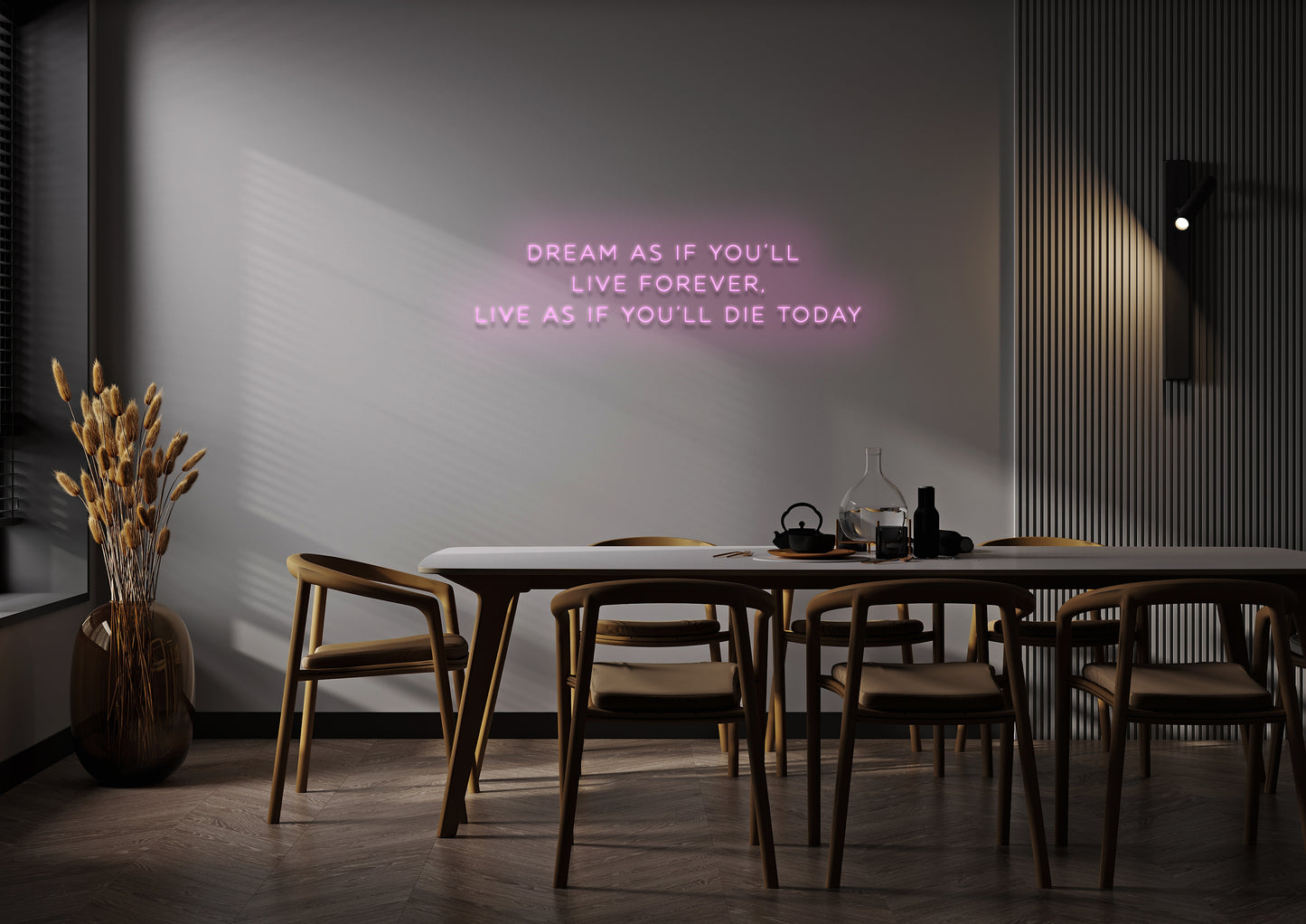 Live As If You'll Die Today - Neon Sign