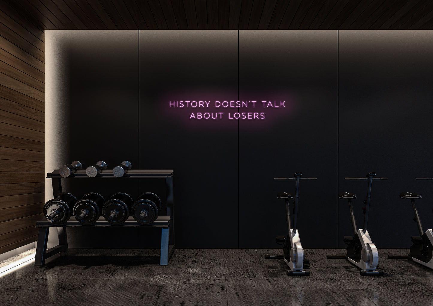 History Doesn't Talk About Losers - Neon Sign