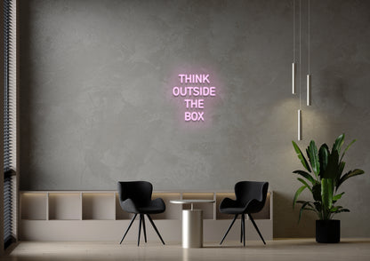 Think Outside The Box (No Box) - Neon Sign
