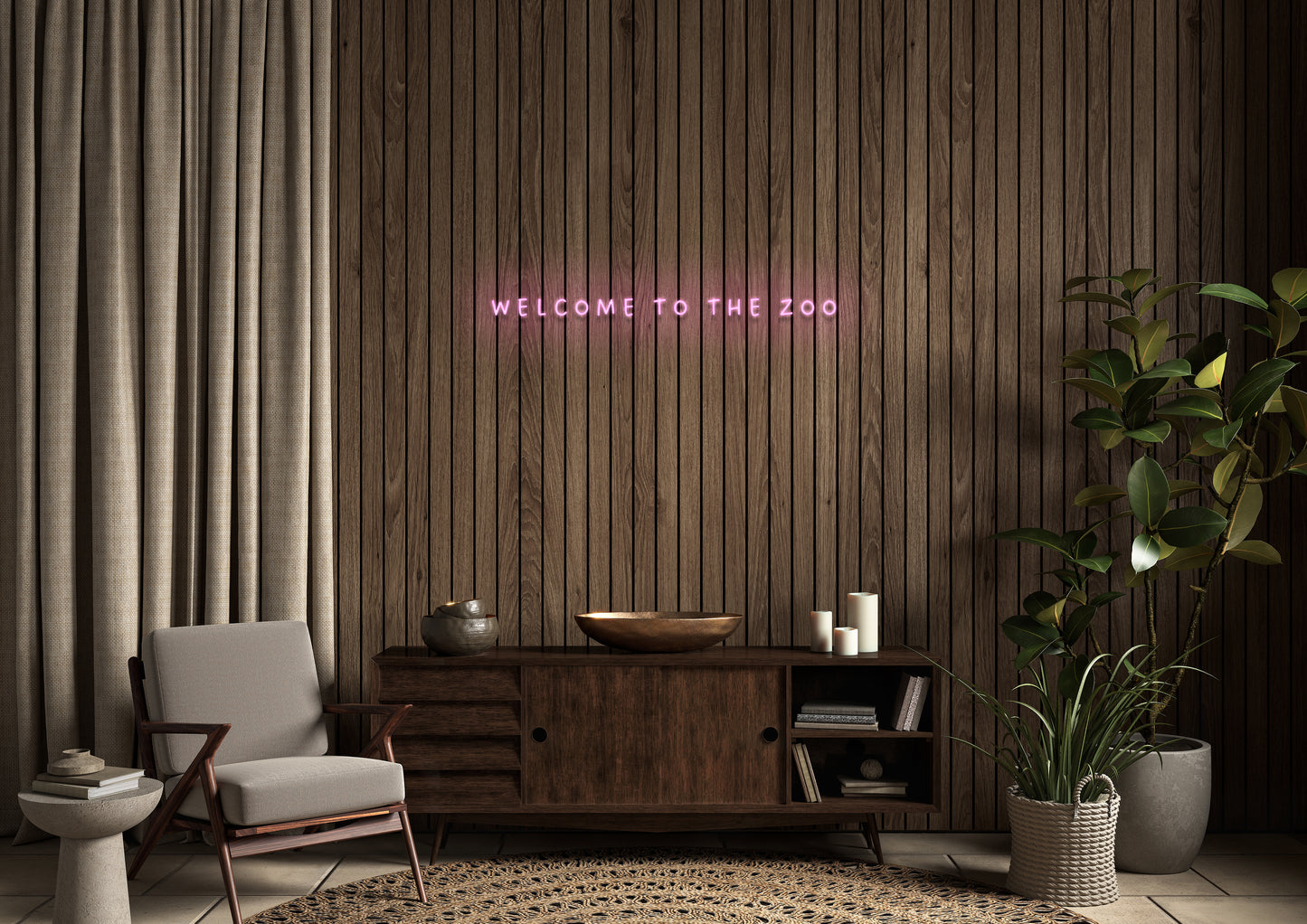Welcome To The Zoo - Neon Sign