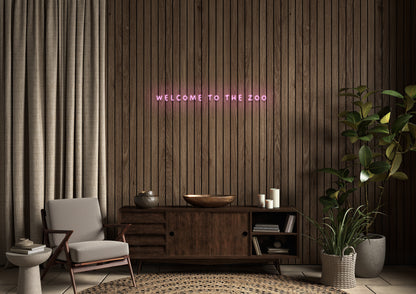 Welcome To The Zoo - Neon Sign