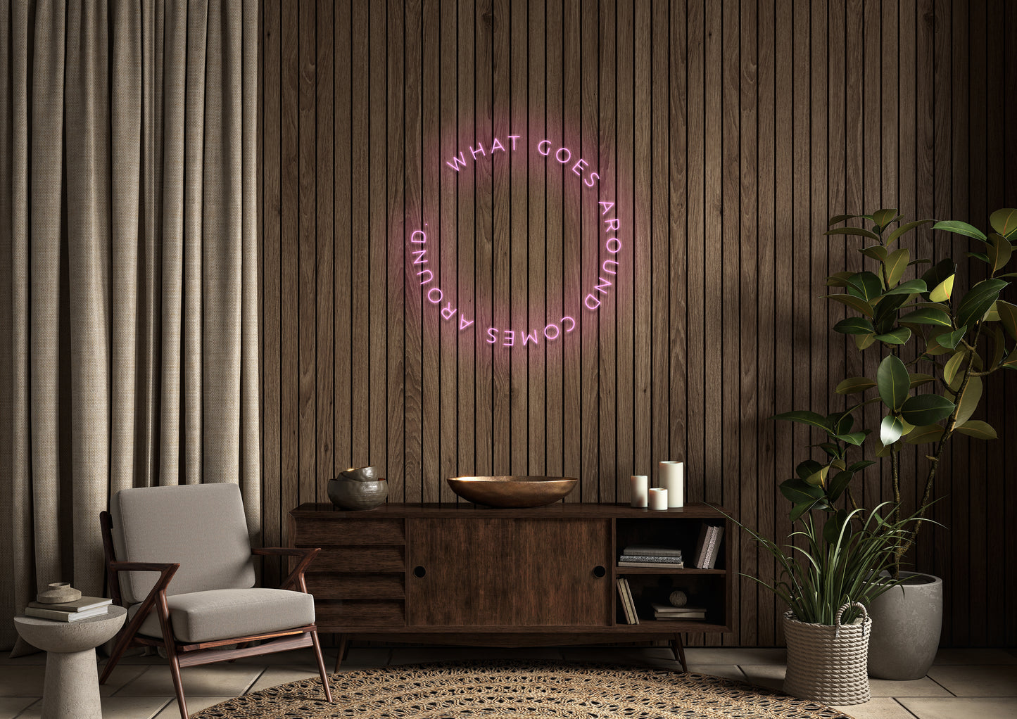 What Goes Around Comes Around - Neon Sign