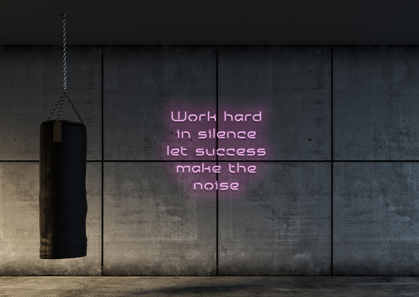 Work Hard In Silence - Neon Sign