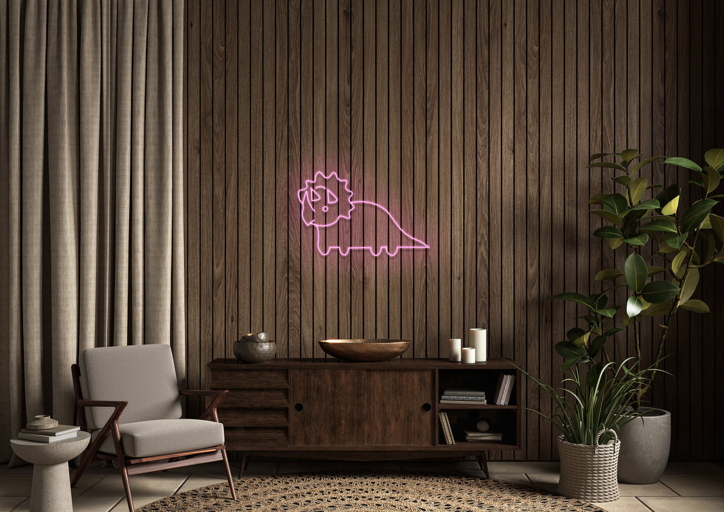 Triceratops - Neon Sign
