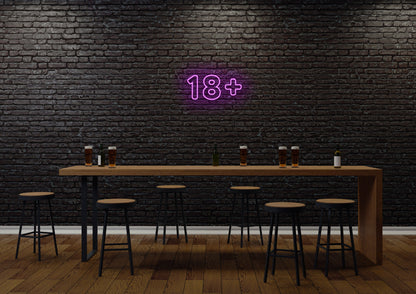 18+ - Neon Sign