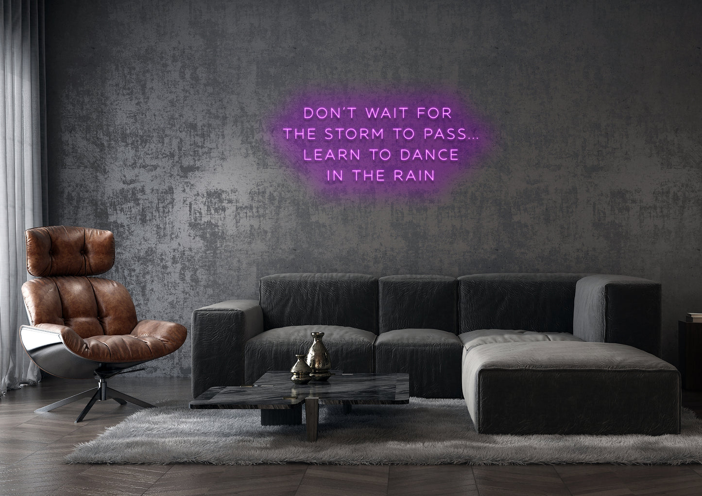 Dance in the Rain- Neon Sign