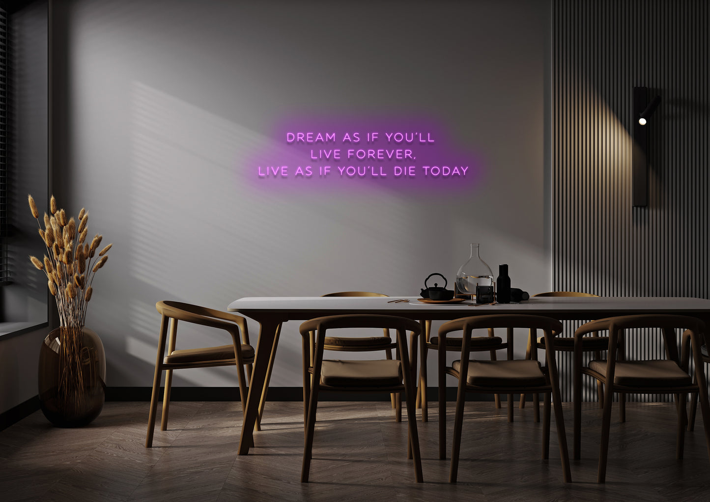 Live As If You'll Die Today - Neon Sign