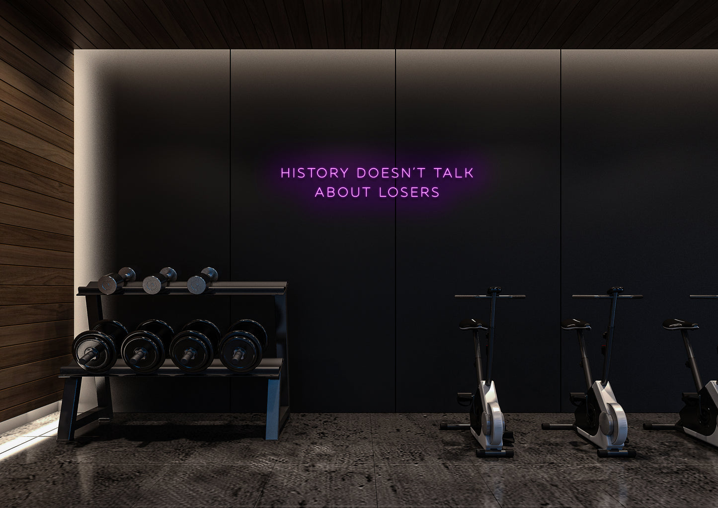 History Doesn't Talk About Losers - Neon Sign