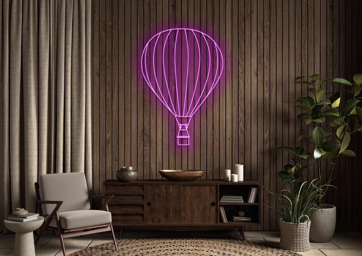 Hot Air-balloon- Neon Sign