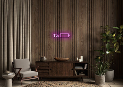Low Battery - Neon Sign