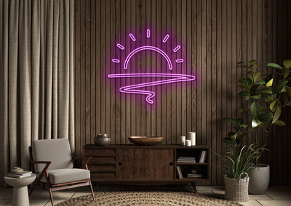 Sunset Outline (Double Line) - Neon Sign