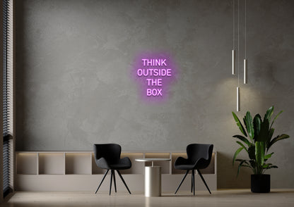 Think Outside The Box (No Box) - Neon Sign