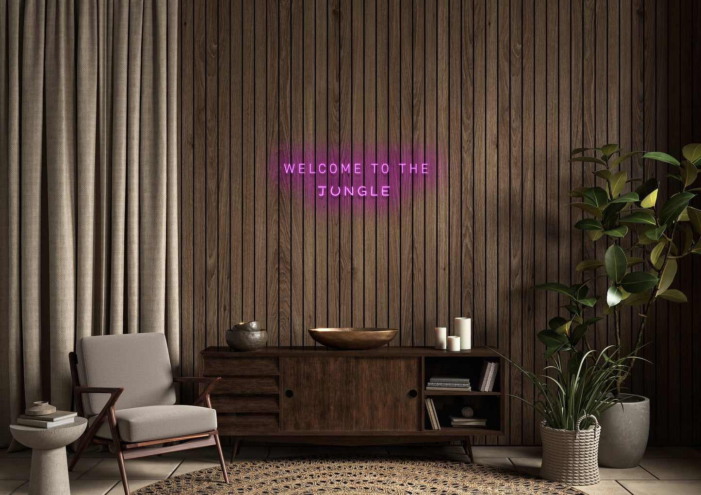 Welcome To The Jungle - Neon Sign