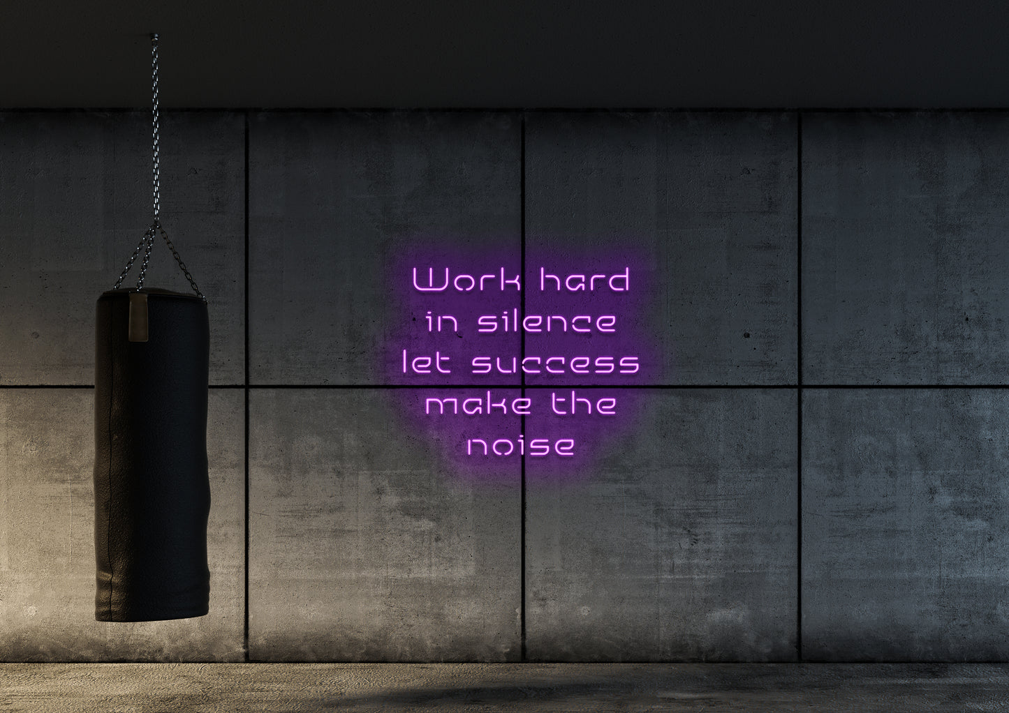 Work Hard In Silence - Neon Sign