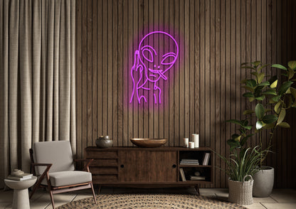 Naughty Alien - Neon Sign