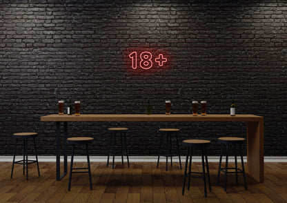 18+ - Neon Sign