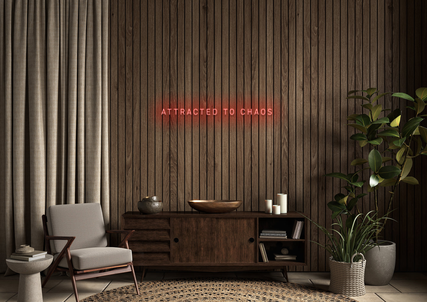 Attracted To Chaos  - Neon Sign