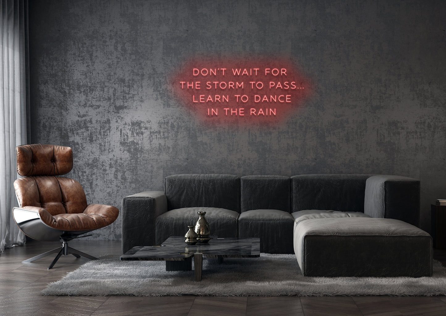 Dance in the Rain- Neon Sign