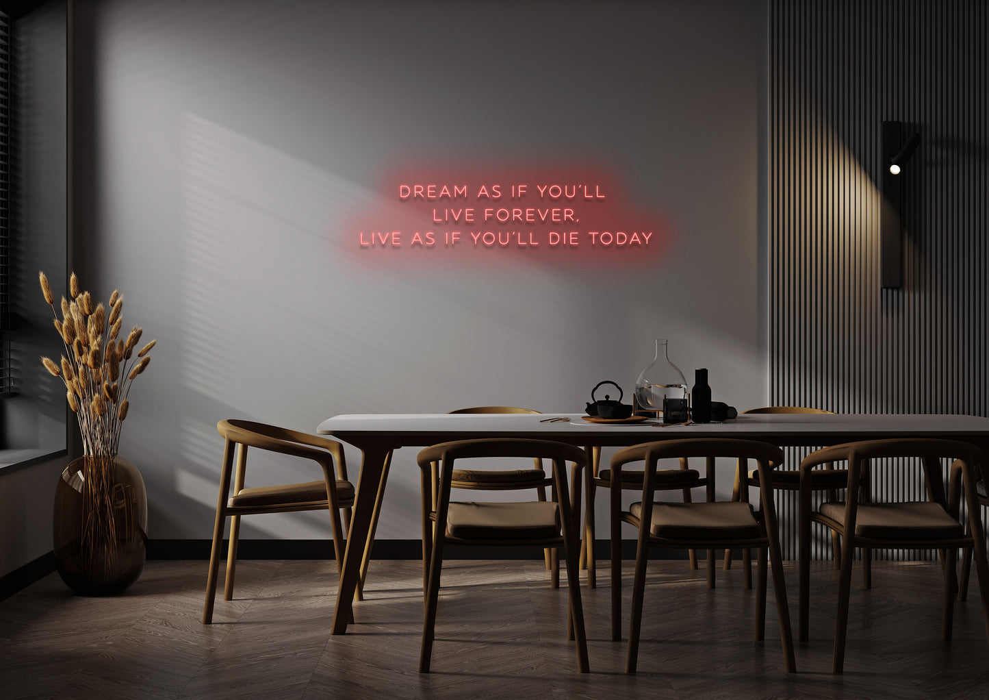 Live As If You'll Die Today - Neon Sign