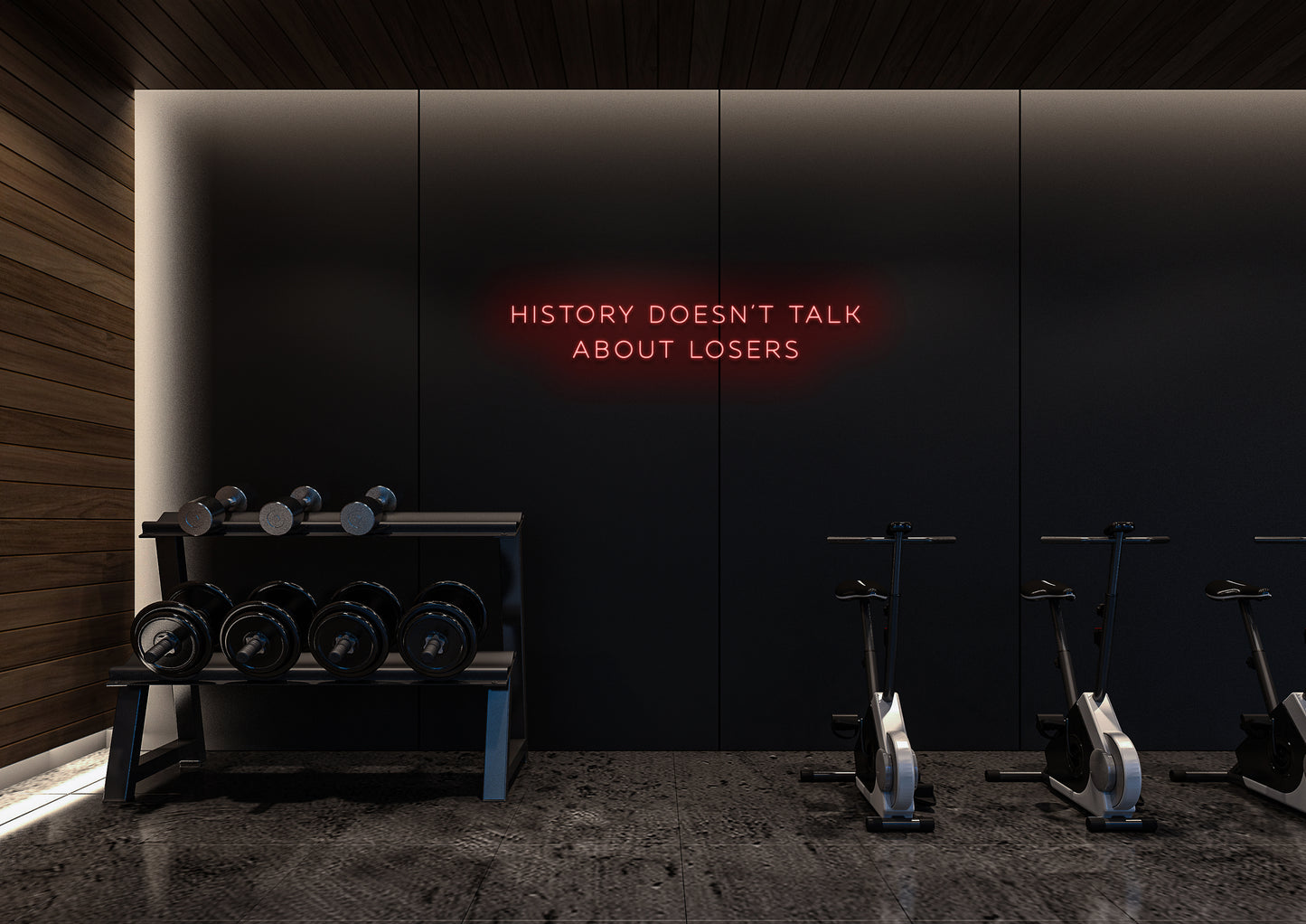 History Doesn't Talk About Losers - Neon Sign