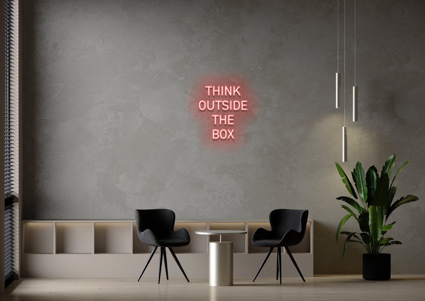 Think Outside The Box (No Box) - Neon Sign