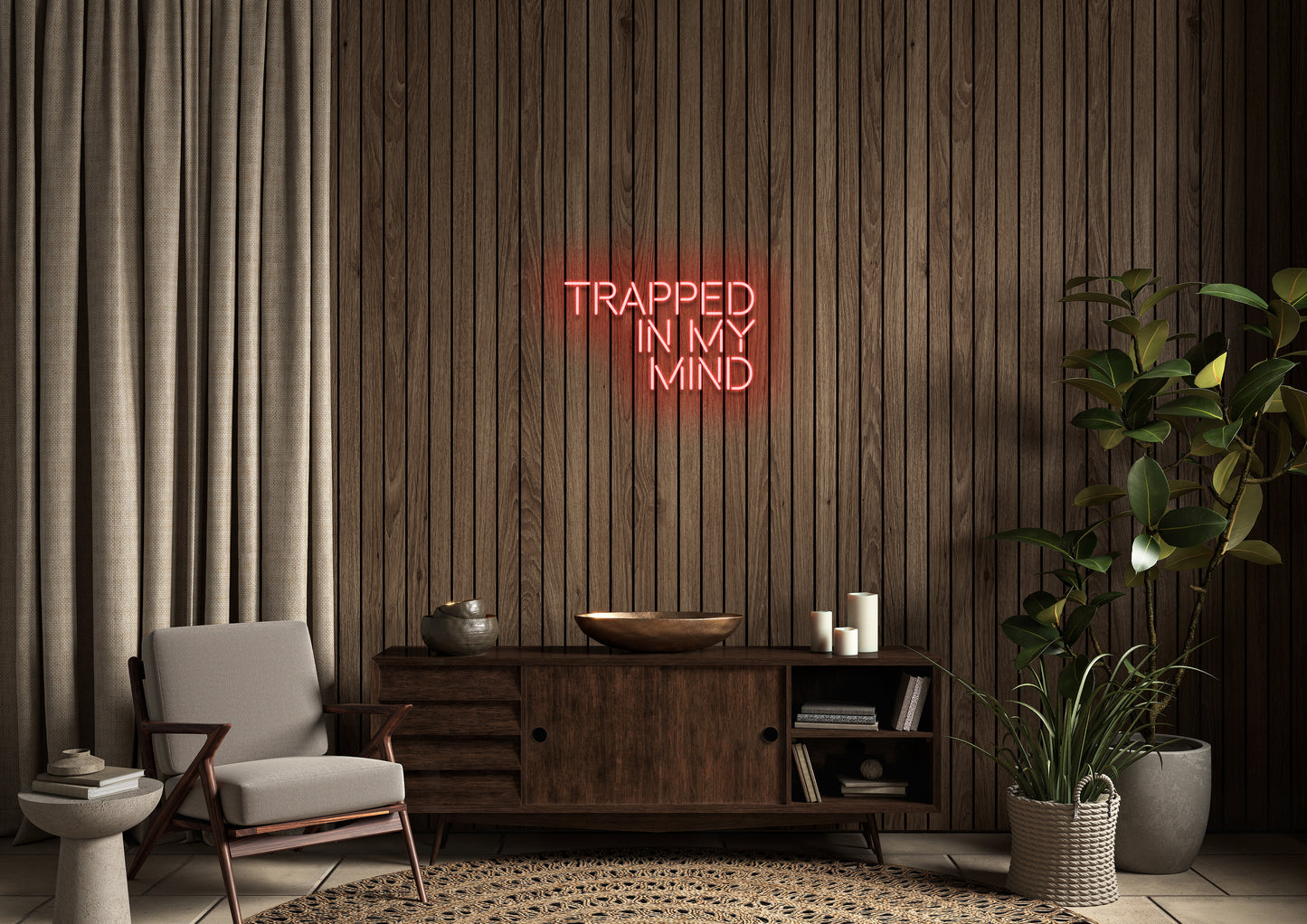 Trapped In My Mind - Neon Sign