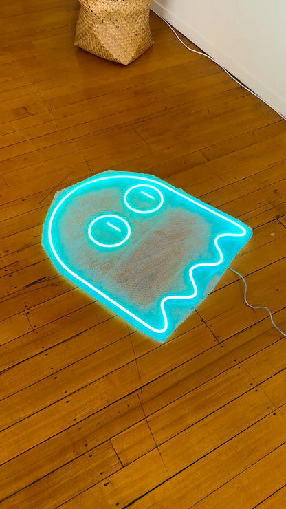 Pac Man Ghost (single line) - Neon Sign