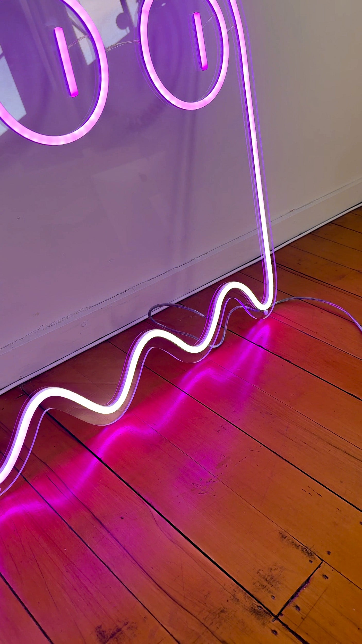 Pac Man Ghost (single line) - Neon Sign